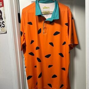 RSVLTS Orange and Black Polo Shirt